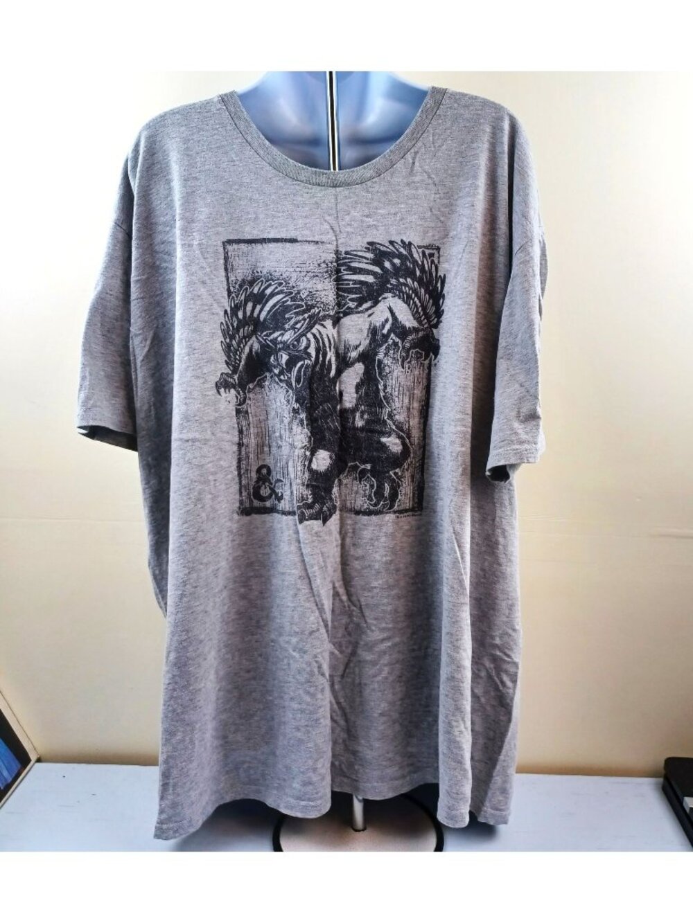 2023 Wizards  Gray T Shirt Griffin Graphic Fantasy Dungeons & Dragons Adult 3XL